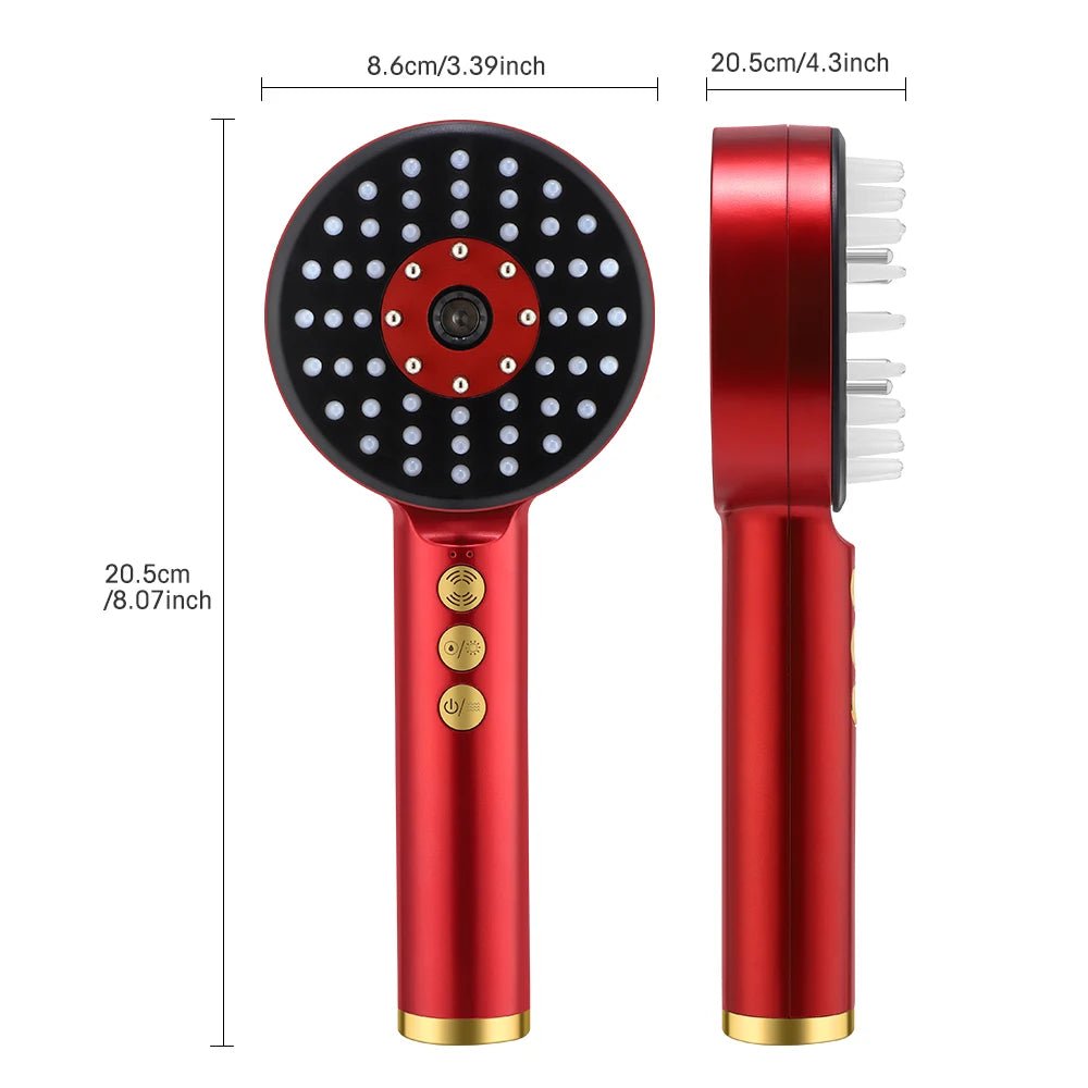 3 Modes Electric Massage Comb Portable Red Light Laser Comb for Hair Follicle Hair Follicles On The Head Essence Oil Applicator - by PAWFECTWORLDS | PAWFECTWORLDS | , ,