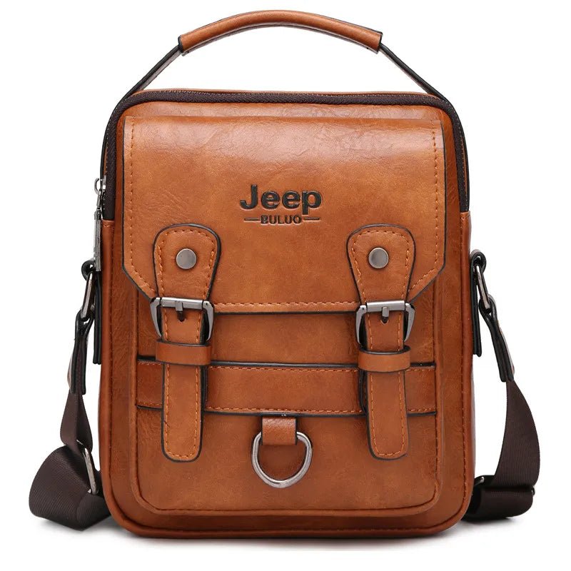 JEEP BULUO Multi - function Business Handbags Men New Man's Shoulder Bag Large Capacity Leather Messenger Bag Crossbody Big Brand - by PAWFECTWORLDS | PAWFECTWORLDS | , ,