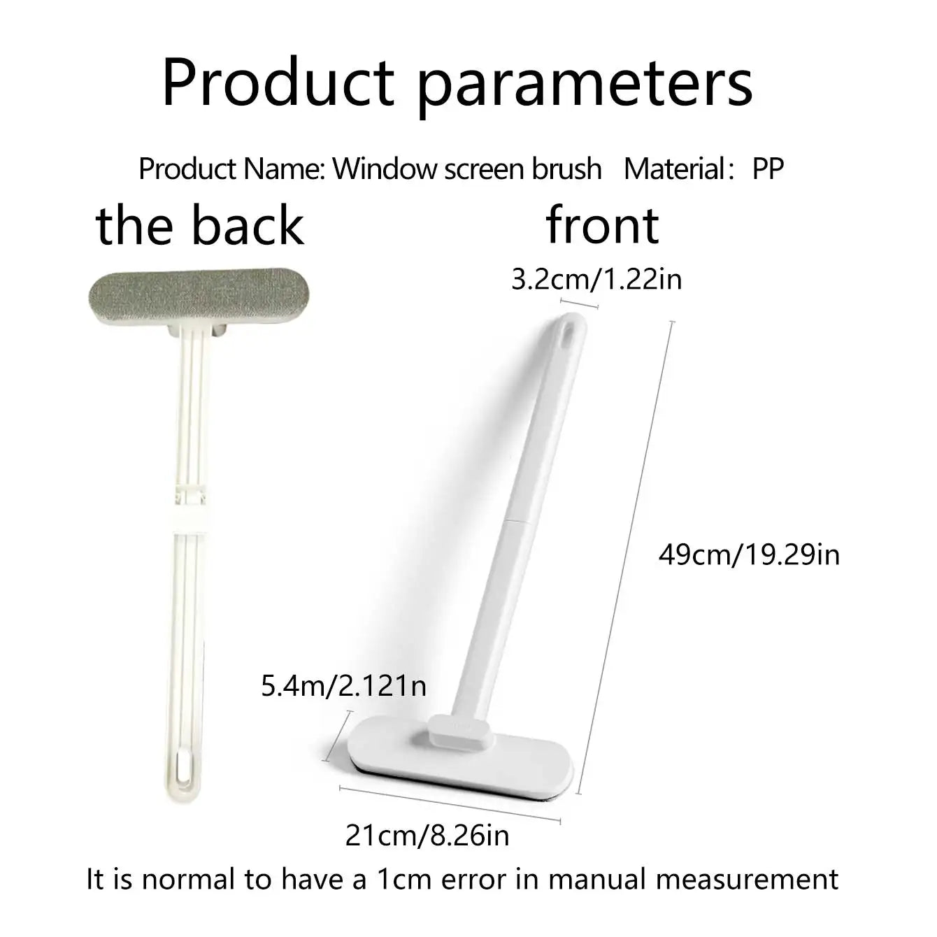 1 multifunctional long handled window brush, wet and dry dual - usecleaning brush,glass brush,sofa,wall, pet hair, carpet cleaning - by PAWFECTWORLDS | PAWFECTWORLDS | , ,