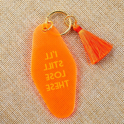 1PC Orange Hotel Key Tag Jeans, Pants, Clothing Accessories Tassel Pendant I'll Still Lose These - by PAWFECTWORLDS | PAWFECTWORLDS | , ,