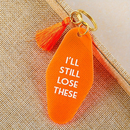 1PC Orange Hotel Key Tag Jeans, Pants, Clothing Accessories Tassel Pendant I'll Still Lose These - by PAWFECTWORLDS | PAWFECTWORLDS | , ,