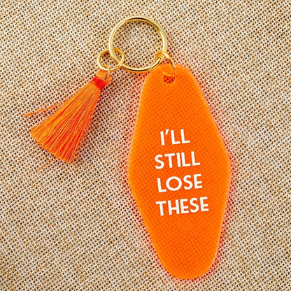 1PC Orange Hotel Key Tag Jeans, Pants, Clothing Accessories Tassel Pendant I'll Still Lose These - by PAWFECTWORLDS | PAWFECTWORLDS | , ,