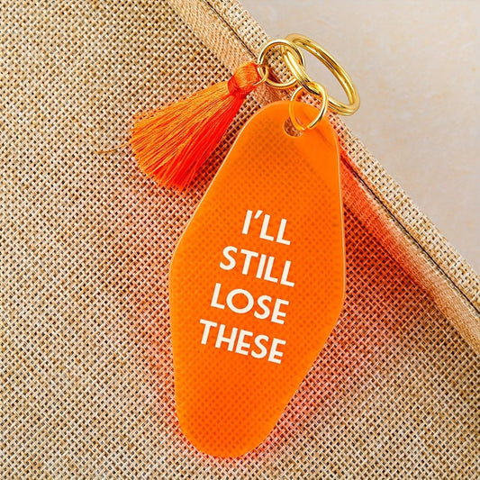 1PC Orange Hotel Key Tag Jeans, Pants, Clothing Accessories Tassel Pendant I'll Still Lose These - by PAWFECTWORLDS | PAWFECTWORLDS | , ,