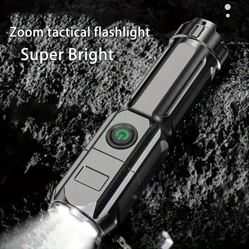 1pc Powerful Zoomable Flashlight, Outdoor Multi - functional Portable Home Small Flashlight, Telescopic Zoom Light - by PAWFECTWORLDS | PAWFECTWORLDS | , ,