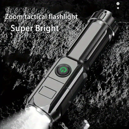 1pc Powerful Zoomable Flashlight, Outdoor Multi - functional Portable Home Small Flashlight, Telescopic Zoom Light - by PAWFECTWORLDS | PAWFECTWORLDS | , ,