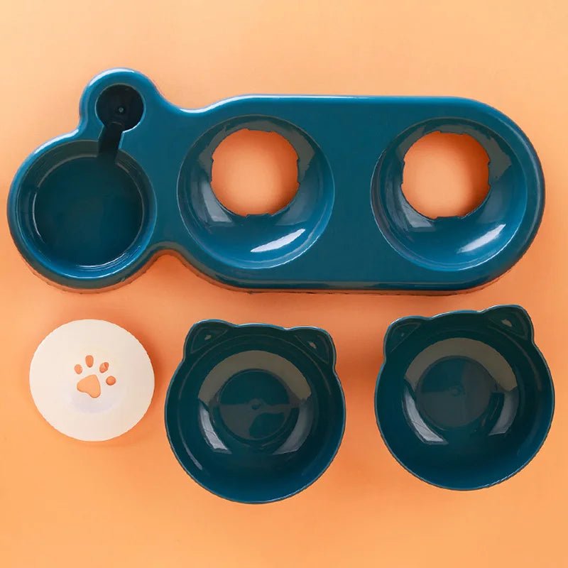 3 in 1 Cat Feeder Automatic Water Dispenser Double Bowl Pet Bowl for Small Dogs Cats Pet Food Container Cat Accessories - by PAWFECTWORLDS | PAWFECTWORLDS | , ,