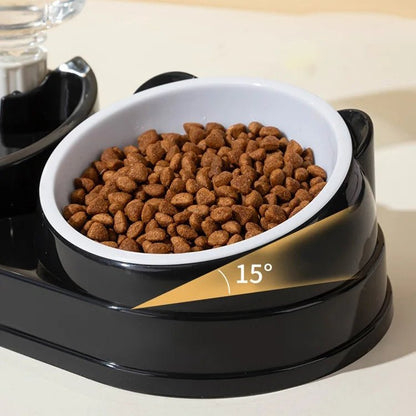 3 in 1 Cat Feeder for Cats Small Dogs 15 Degrees Raised Cat Bowls Cat bowl Automatic Cat Water Bottle Pet Supplies - by PAWFECTWORLDS | PAWFECTWORLDS | , ,