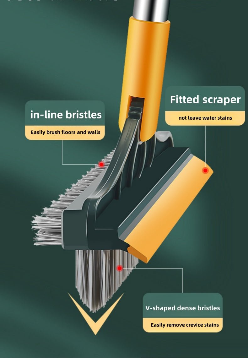3 In 1 Cleaning Brush Cleaner Brush For Cleaning Bathroom Brush With Long Handle Rotating Floor Brush Crevice Brush - by PAWFECTWORLDS | PAWFECTWORLDS | , ,
