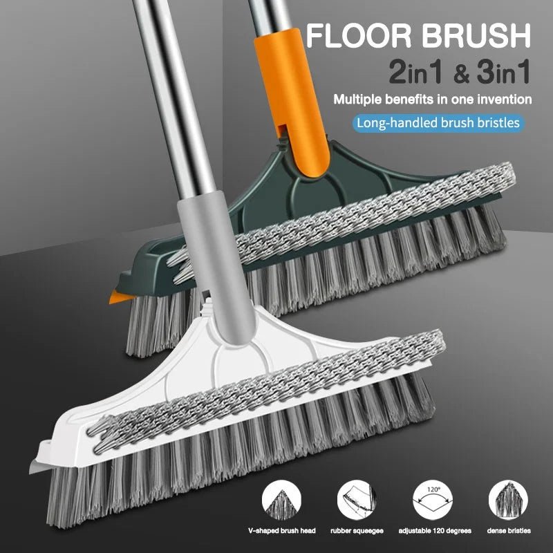 3 In 1 Cleaning Brush Cleaner Brush For Cleaning Bathroom Brush With Long Handle Rotating Floor Brush Crevice Brush - by PAWFECTWORLDS | PAWFECTWORLDS | , ,