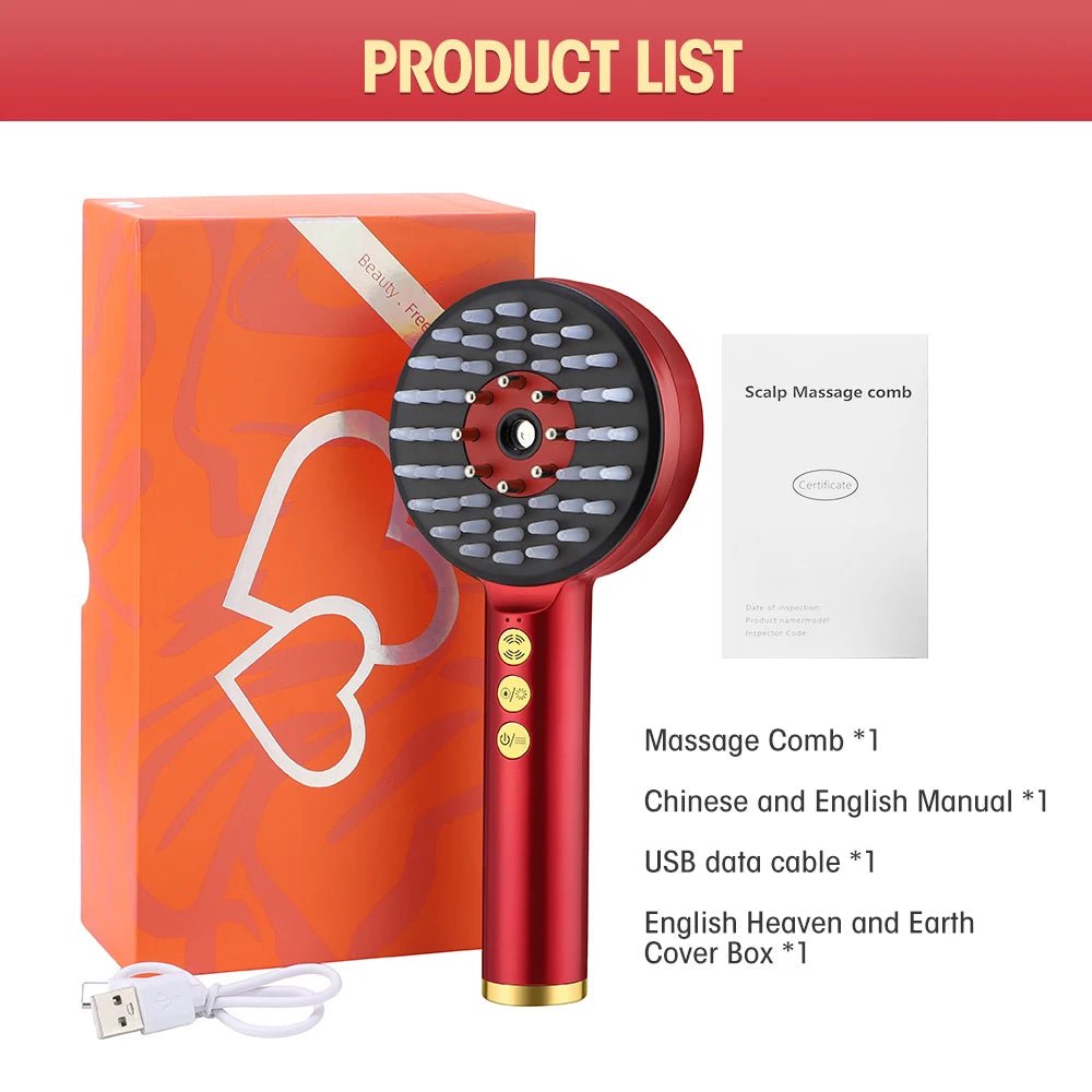 3 Modes Electric Massage Comb Portable Red Light Laser Comb for Hair Follicle Hair Follicles On The Head Essence Oil Applicator - by PAWFECTWORLDS | PAWFECTWORLDS | , ,