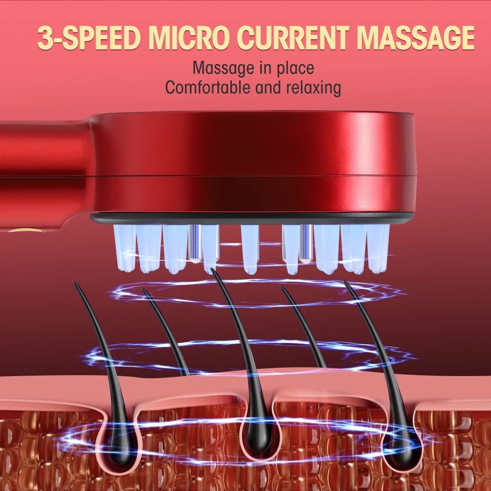 3 Modes Electric Massage Comb Portable Red Light Laser Comb for Hair Follicle Hair Follicles On The Head Essence Oil Applicator - by PAWFECTWORLDS | PAWFECTWORLDS | , ,