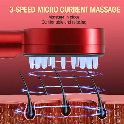 3 Modes Electric Massage Comb Portable Red Light Laser Comb for Hair Follicle Hair Follicles On The Head Essence Oil Applicator - by PAWFECTWORLDS | PAWFECTWORLDS | , ,