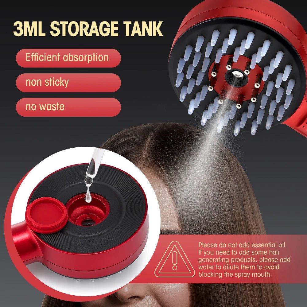3 Modes Electric Massage Comb Portable Red Light Laser Comb for Hair Follicle Hair Follicles On The Head Essence Oil Applicator - by PAWFECTWORLDS | PAWFECTWORLDS | , ,