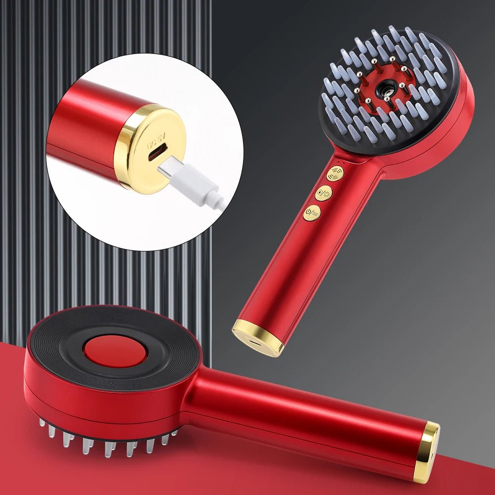 3 Modes Electric Massage Comb Portable Red Light Laser Comb for Hair Follicle Hair Follicles On The Head Essence Oil Applicator - by PAWFECTWORLDS | PAWFECTWORLDS | , ,
