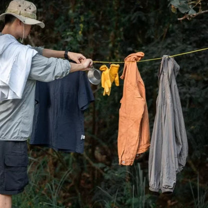 3.5 - 7M Windproof Portable Clothes Line Airing Cord with Clips Outdoor Camping Travel Hanger Foldable Cord Laundry Drying Rope - by PAWFECTWORLDS | PAWFECTWORLDS | Camping & Hiking, Outdoor Tools, Sports & Entertainment