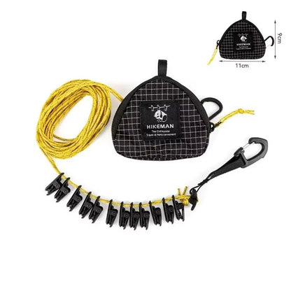3.5 - 7M Windproof Portable Clothes Line Airing Cord with Clips Outdoor Camping Travel Hanger Foldable Cord Laundry Drying Rope - by PAWFECTWORLDS | PAWFECTWORLDS | Camping & Hiking, Outdoor Tools, Sports & Entertainment