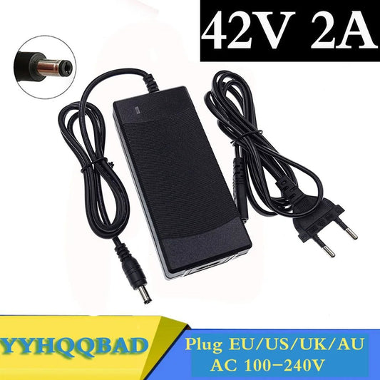 36V 2A battery charger Output 42V 2A Charger Input 100 - 240 VAC Lithium Li - ion Li - poly Charger For 10Series 36V Battery - by PAWFECTWORLDS | PAWFECTWORLDS | , ,