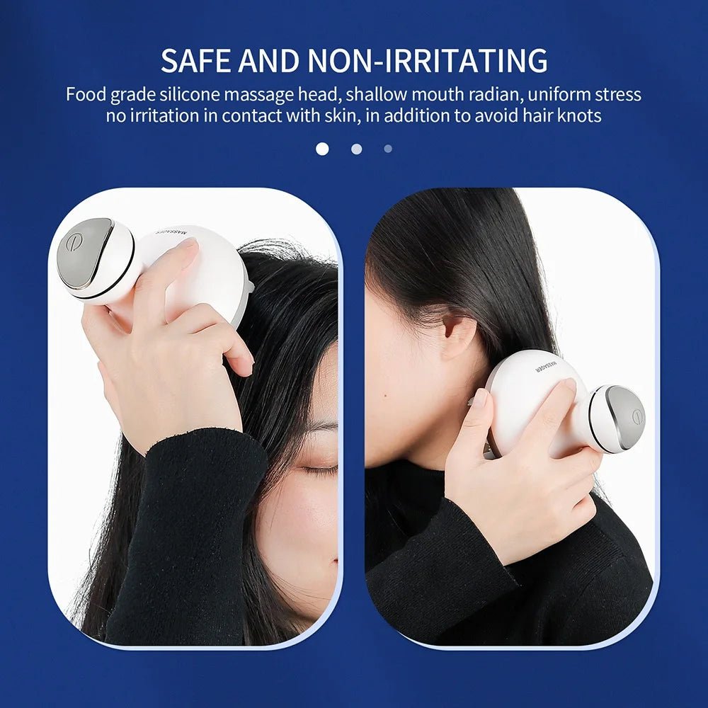 3D Waterproof Electric Head Massager Wireless Scalp Massage Promote Hair Growth Body Deep Tissue Kneading Vibration Roller - by PAWFECTWORLDS | PAWFECTWORLDS | , ,