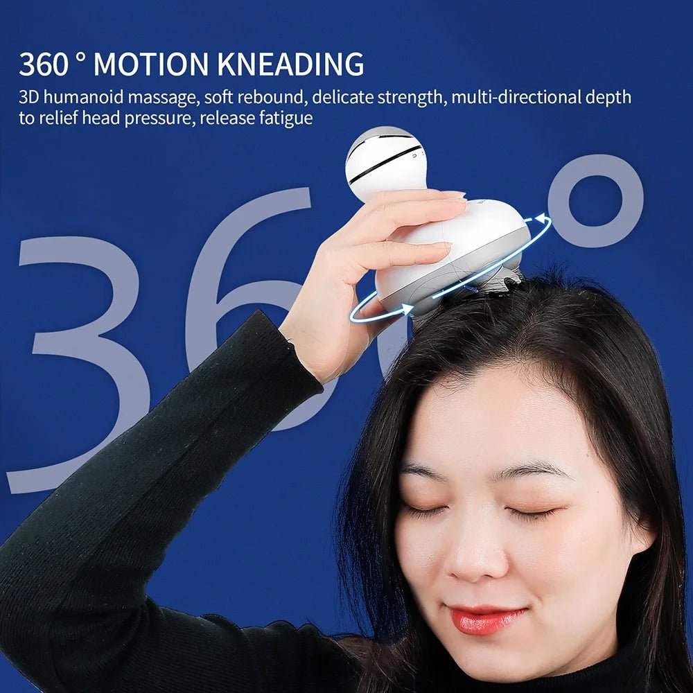 3D Waterproof Electric Head Massager Wireless Scalp Massage Promote Hair Growth Body Deep Tissue Kneading Vibration Roller - by PAWFECTWORLDS | PAWFECTWORLDS | , ,