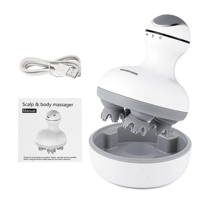 3D Waterproof Electric Head Massager Wireless Scalp Massage Promote Hair Growth Body Deep Tissue Kneading Vibration Roller - by PAWFECTWORLDS | PAWFECTWORLDS | , ,