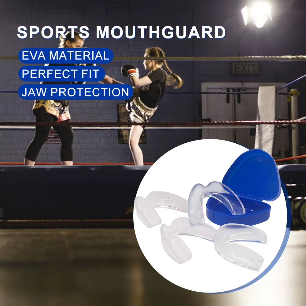 4 - 8Pcs EVA Sports Mouth Protector Anti - Snoring Mouthpiece Anti - Snoring Device at Night for Bruxism Stop Snoring Teeth Mouthguard - by PAWFECTWORLDS | PAWFECTWORLDS | Fitness & Body Building, Sports & Entertainment, Sports Safety