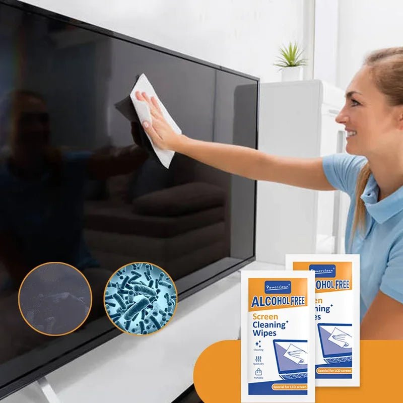 40 Pack PC Cleaners Wipes - Dry and Wet Screen Cleaning Cloths for Cars, Phones, Tablets, Laptops, TVs and Monitors - by PAWFECTWORLDS | PAWFECTWORLDS | , ,