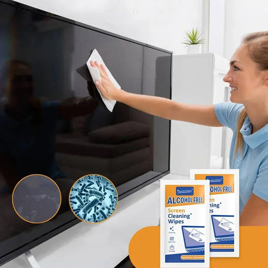 40 Pack PC Cleaners Wipes - Dry and Wet Screen Cleaning Cloths for Cars, Phones, Tablets, Laptops, TVs and Monitors - by PAWFECTWORLDS | PAWFECTWORLDS | , ,