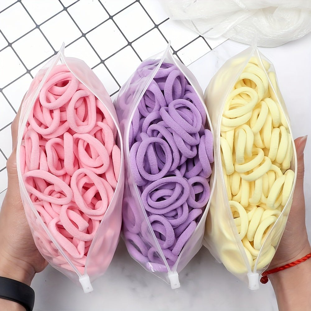 50pcs/Set Women Basic Hair Bands 1.57inch Simple Solid Colors Elastic Headband Hair Ropes Ties Hair Accessories Ponytail Holder - by PAWFECTWORLDS | PAWFECTWORLDS | , ,