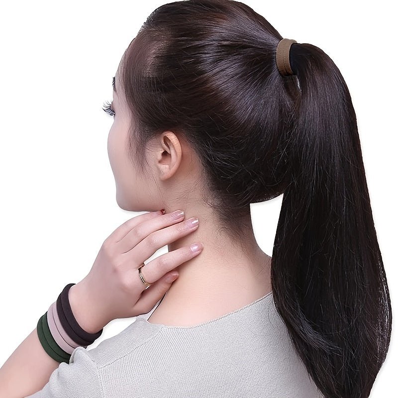 50pcs/Set Women Basic Hair Bands 1.57inch Simple Solid Colors Elastic Headband Hair Ropes Ties Hair Accessories Ponytail Holder - by PAWFECTWORLDS | PAWFECTWORLDS | , ,