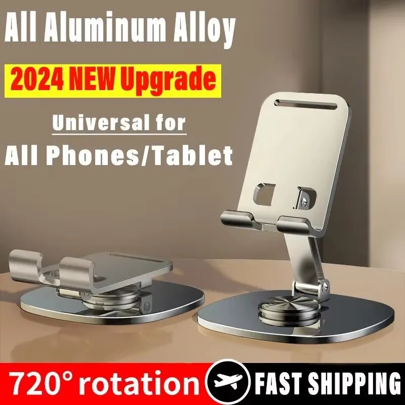 720 Rotate Aluminum Alloy Portable Tablet Holder for Ipad Adjustable Flexible Folding Lazy Desktop Live Mobile Phone Mount Stand - by Universal | PAWFECTWORLDS | Basic Phone Holders, Holders & Stands, Phones & Telecommunications Accessories