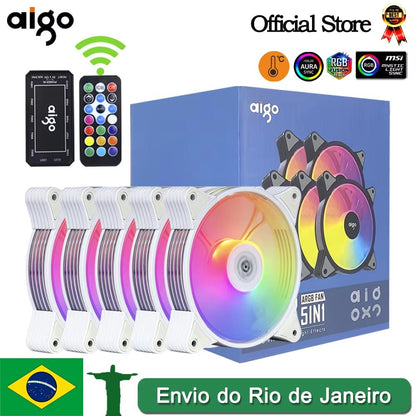 Aigo AR12 White 120mm RGB Fan Kit for PC Gamer - by Aigo | PAWFECTWORLDS | Computer & Office, Computer Components, PC Fans & Cooling