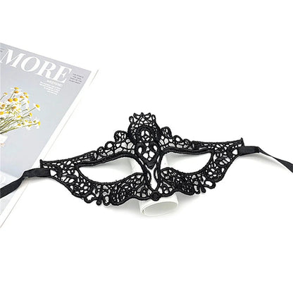 Black Hollow Lace Masquerade Face Mask Sexy Cosplay Prom Party Props Costume Carnival Masquerade Mask Nightclub Queen Eye Mask - by PAWFECTWORLDS | PAWFECTWORLDS | , ,