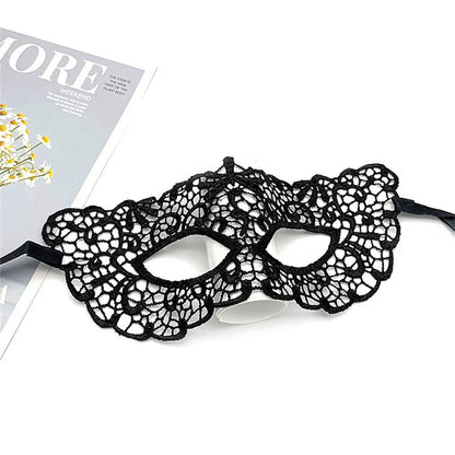 Black Hollow Lace Masquerade Face Mask Sexy Cosplay Prom Party Props Costume Carnival Masquerade Mask Nightclub Queen Eye Mask - by PAWFECTWORLDS | PAWFECTWORLDS | , ,