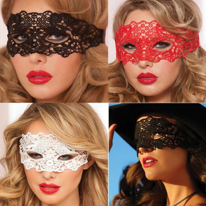 Black Hollow Lace Masquerade Face Mask Sexy Cosplay Prom Party Props Costume Carnival Masquerade Mask Nightclub Queen Eye Mask - by PAWFECTWORLDS | PAWFECTWORLDS | , ,