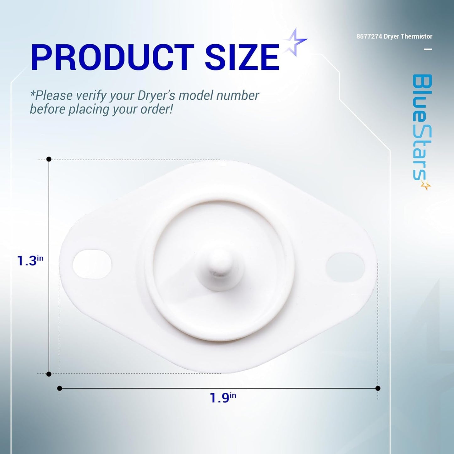 Bluestars 8577274 Dryer Thermistor - Compatible with Whirlpool, Kenmore, and Kitchenaid Models - Replaces 3976615, AP3919451, WP8577274, PS993287, and 3390292 - Simple Installation - by BlueStars | PAWFECTWORLDS | Appliances, Dryer Parts & Accessories, Parts & Accessories