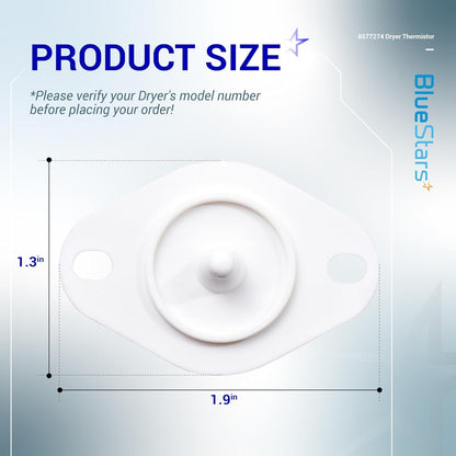Bluestars 8577274 Dryer Thermistor - Compatible with Whirlpool, Kenmore, and Kitchenaid Models - Replaces 3976615, AP3919451, WP8577274, PS993287, and 3390292 - Simple Installation - by BlueStars | PAWFECTWORLDS | Appliances, Dryer Parts & Accessories, Parts & Accessories