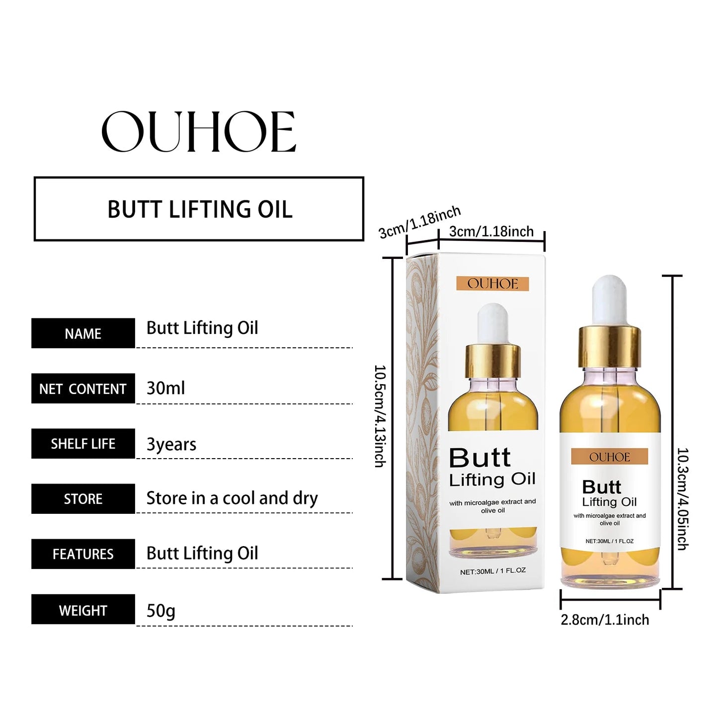Buttock Enlargement Oil Hip Lifting Growth Firming Nourishing Moisturize Skin Tighten Pores Enhance Elasticity Body Massage Care - by PAWFECTWORLDS | PAWFECTWORLDS | , ,