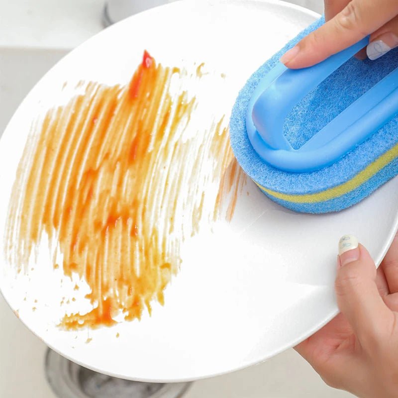 Cleaning Brush With Handle Sponge Wiping Kitchen Cleaning Pot Washing Dishwashing Sponge Cleaning And Brush Tool Toilet Ceramic - by PAWFECTWORLDS | PAWFECTWORLDS | , ,