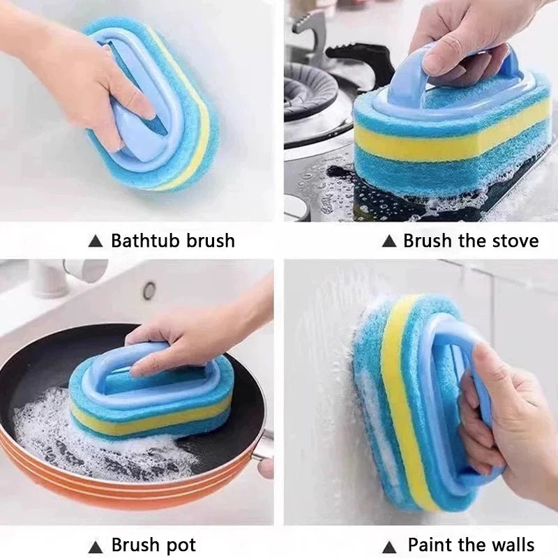 Cleaning Brush With Handle Sponge Wiping Kitchen Cleaning Pot Washing Dishwashing Sponge Cleaning And Brush Tool Toilet Ceramic - by PAWFECTWORLDS | PAWFECTWORLDS | , ,