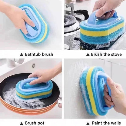Cleaning Brush With Handle Sponge Wiping Kitchen Cleaning Pot Washing Dishwashing Sponge Cleaning And Brush Tool Toilet Ceramic - by PAWFECTWORLDS | PAWFECTWORLDS | , ,