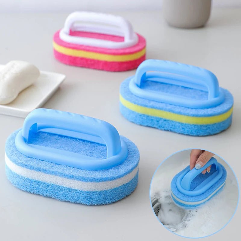 Cleaning Brush With Handle Sponge Wiping Kitchen Cleaning Pot Washing Dishwashing Sponge Cleaning And Brush Tool Toilet Ceramic - by PAWFECTWORLDS | PAWFECTWORLDS | , ,
