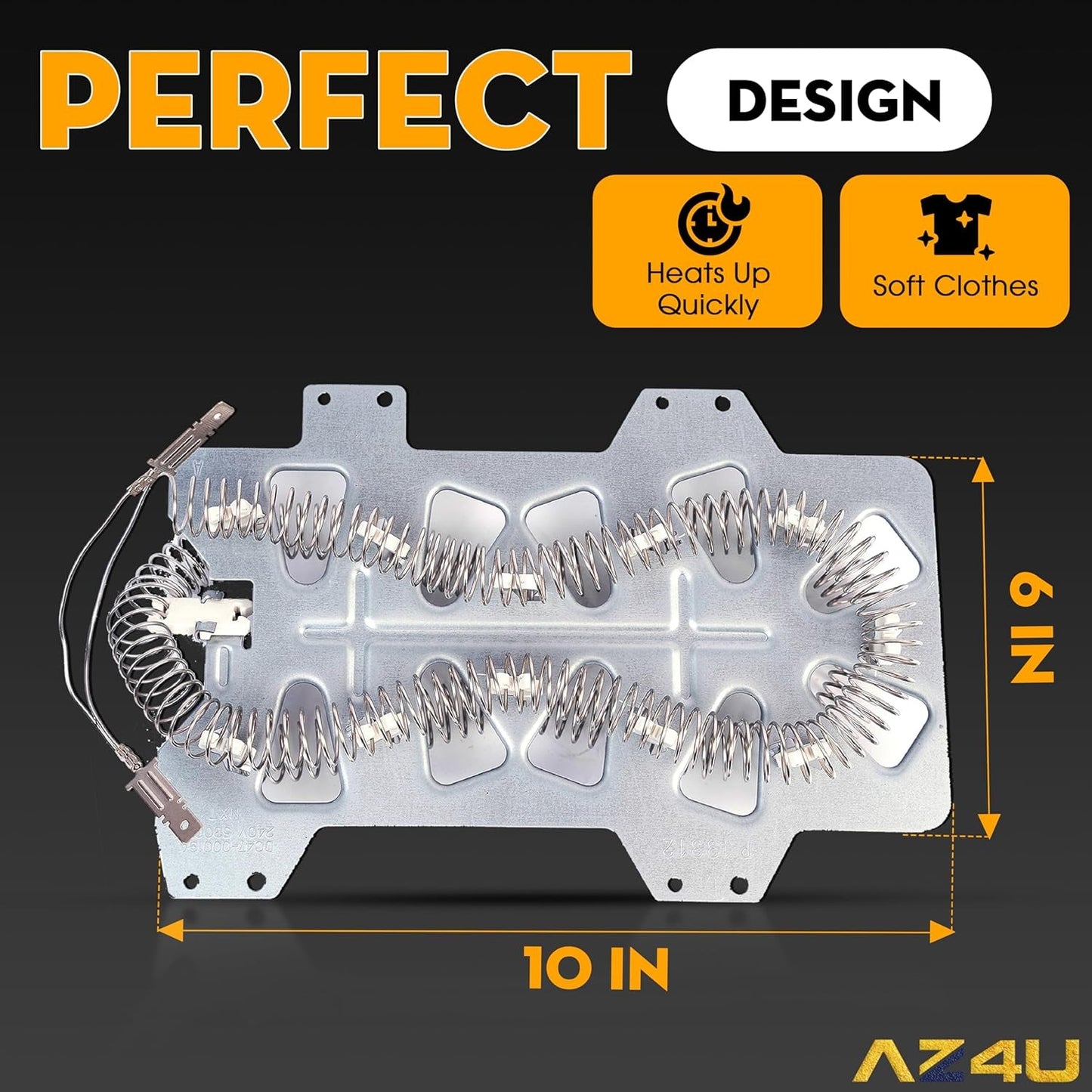 Dryer Heating Element Assembly Replaces for Samsung DV42H5200EP/A3 DV42H5200EF/A3 DV5451AEW/XAA DV40J3000EW/A2 DVE50R5400V/A3 DV219AEW/XAA DV395ETPASU/A1 DV448AEP/XAA DV350AEW/XAA DV330AEB/XAA - by AZ4U | PAWFECTWORLDS | Appliances, Dryer Parts & Accessories, Parts & Accessories