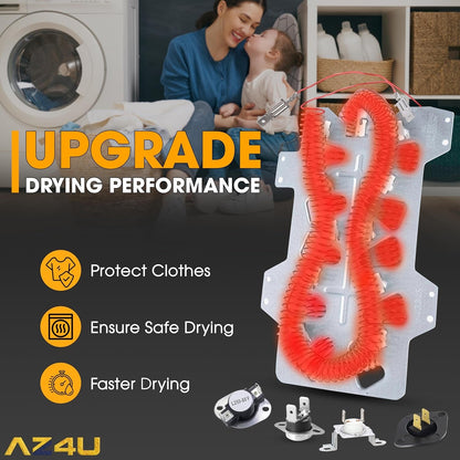 Dryer Heating Element Assembly Replaces for Samsung DV42H5200EP/A3 DV42H5200EF/A3 DV5451AEW/XAA DV40J3000EW/A2 DVE50R5400V/A3 DV219AEW/XAA DV395ETPASU/A1 DV448AEP/XAA DV350AEW/XAA DV330AEB/XAA - by AZ4U | PAWFECTWORLDS | Appliances, Dryer Parts & Accessories, Parts & Accessories