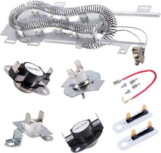 Dryer Heating Element Upgrade 8544771 with Thermostat Cut Off 279816 and Thermal Fuse 279973 3392519 Compatible with Maytag, Kenmore, KitchenAid, Whirlpool and More - by SUMNEW | PAWFECTWORLDS | Appliances, Dryer Parts & Accessories, Parts & Accessories