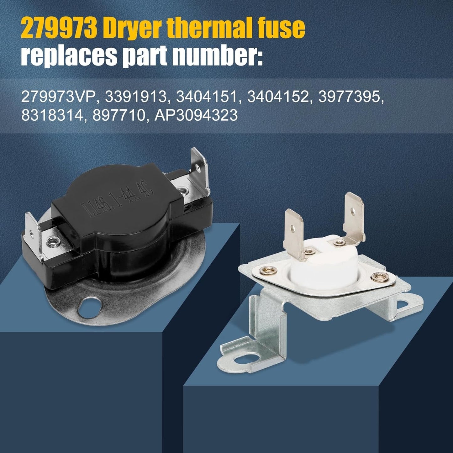 Dryer Heating Element Upgrade 8544771 with Thermostat Cut Off 279816 and Thermal Fuse 279973 3392519 Compatible with Maytag, Kenmore, KitchenAid, Whirlpool and More - by SUMNEW | PAWFECTWORLDS | Appliances, Dryer Parts & Accessories, Parts & Accessories