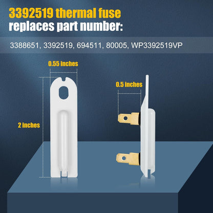 Dryer Heating Element Upgrade 8544771 with Thermostat Cut Off 279816 and Thermal Fuse 279973 3392519 Compatible with Maytag, Kenmore, KitchenAid, Whirlpool and More - by SUMNEW | PAWFECTWORLDS | Appliances, Dryer Parts & Accessories, Parts & Accessories