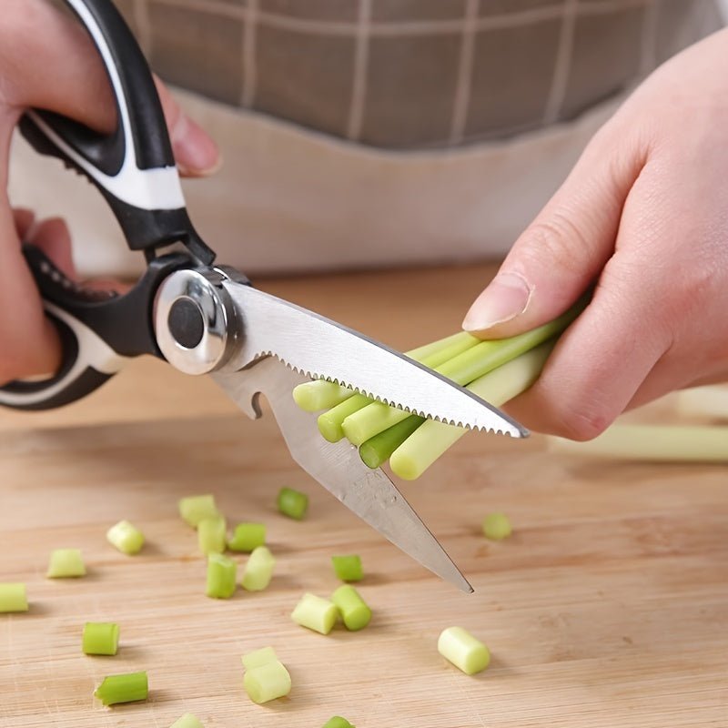 Durable Stainless Steel Kitchen Shears (420) – Sharp Blades and Ergonomic Handles for Easy Chicken, Duck, or Fish Cutting. Ideal for Cooking, Baking, and Meal Prep. High - Quality and Elegant Kitchen Utensil - by PAWFECTWORLDS | PAWFECTWORLDS | , ,