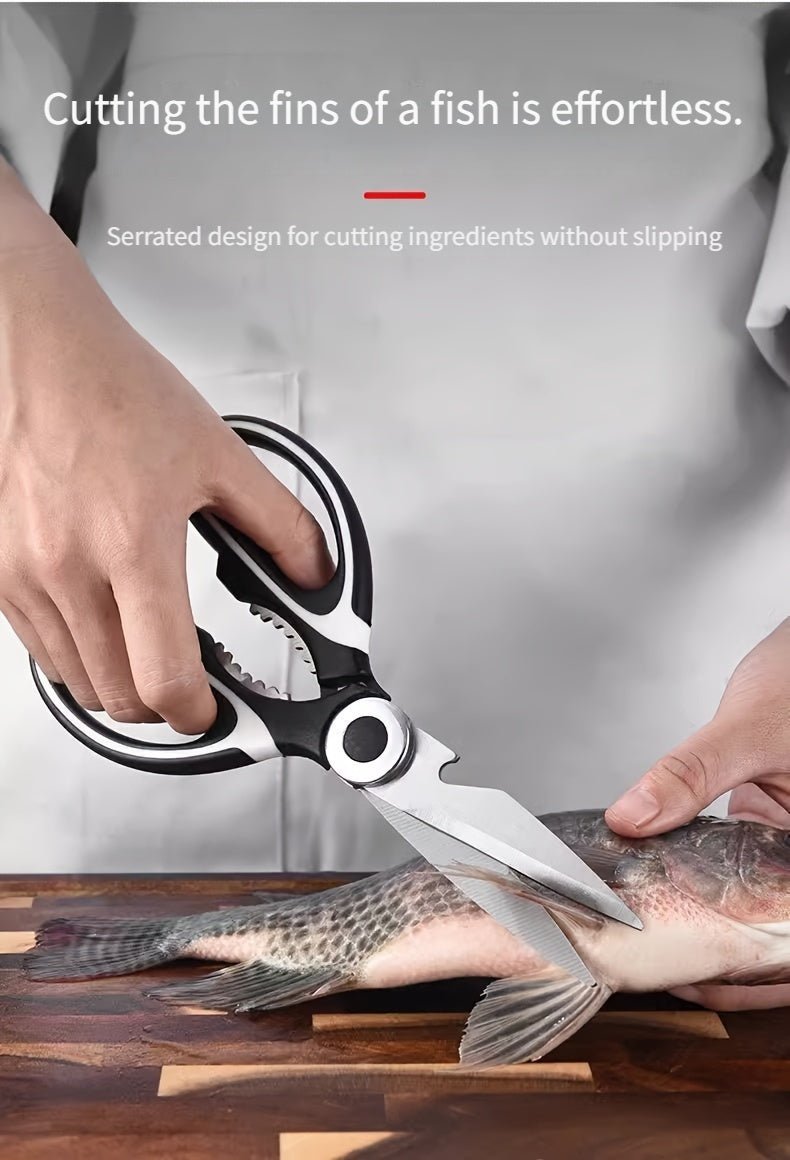 Durable Stainless Steel Kitchen Shears (420) – Sharp Blades and Ergonomic Handles for Easy Chicken, Duck, or Fish Cutting. Ideal for Cooking, Baking, and Meal Prep. High - Quality and Elegant Kitchen Utensil - by PAWFECTWORLDS | PAWFECTWORLDS | , ,