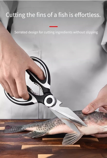 Durable Stainless Steel Kitchen Shears (420) – Sharp Blades and Ergonomic Handles for Easy Chicken, Duck, or Fish Cutting. Ideal for Cooking, Baking, and Meal Prep. High - Quality and Elegant Kitchen Utensil - by PAWFECTWORLDS | PAWFECTWORLDS | , ,