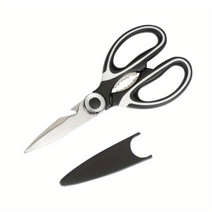 Durable Stainless Steel Kitchen Shears (420) – Sharp Blades and Ergonomic Handles for Easy Chicken, Duck, or Fish Cutting. Ideal for Cooking, Baking, and Meal Prep. High - Quality and Elegant Kitchen Utensil - by PAWFECTWORLDS | PAWFECTWORLDS | , ,